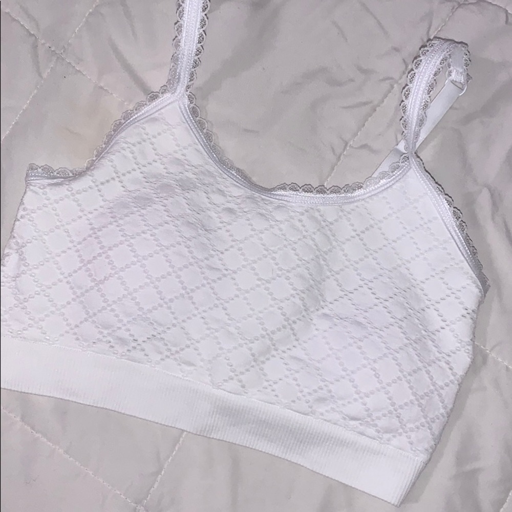 NEW! Justice diamond lace-trim bralette